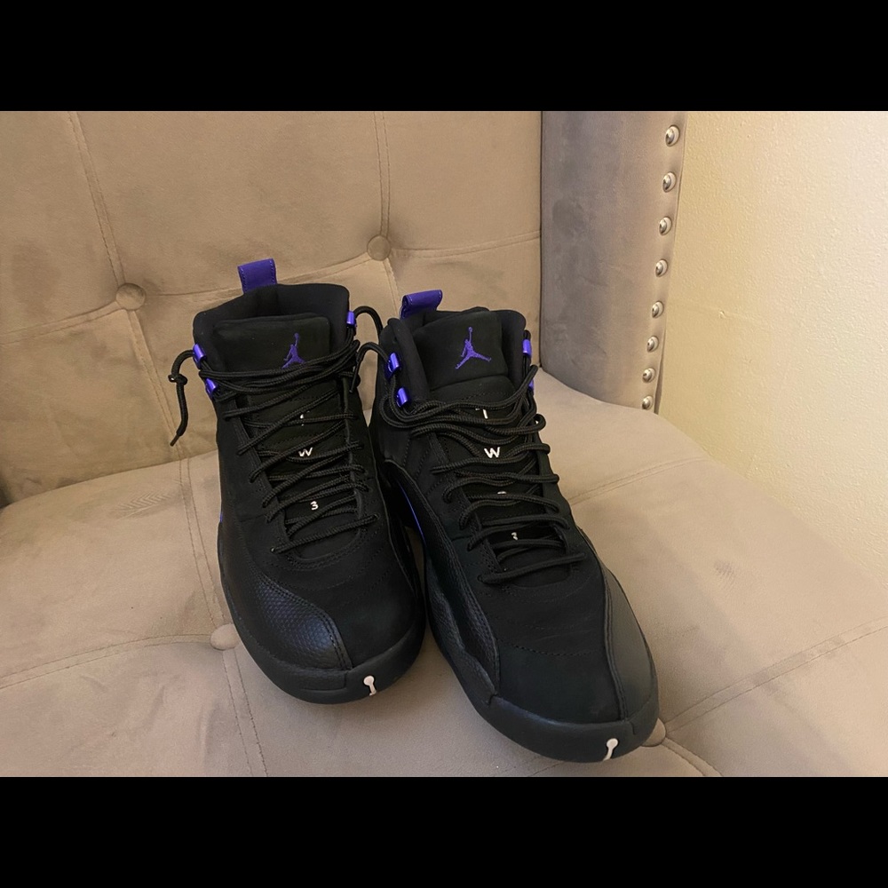 Air Jordan 12 Black and Purple